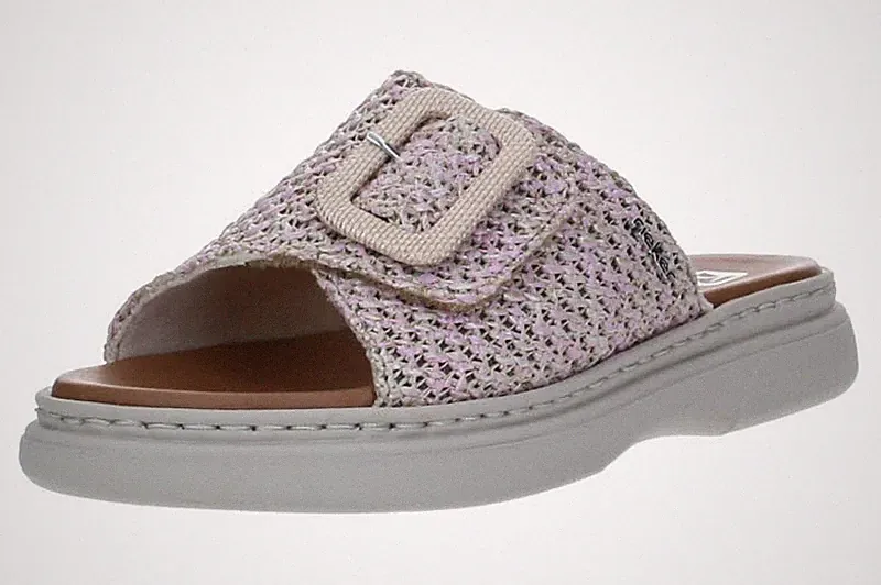 Rieker Damen Pantoletten V3053-90 pink-multi Rosa
