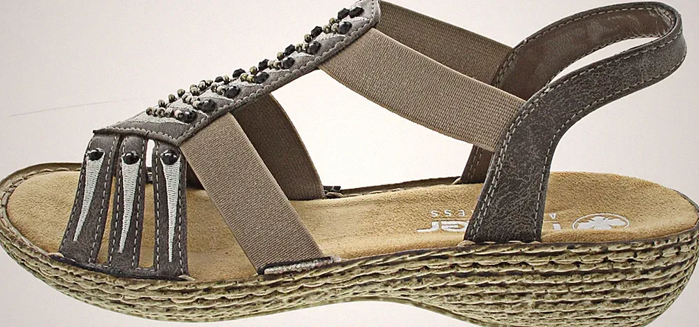 Rieker Damen Sandale grau