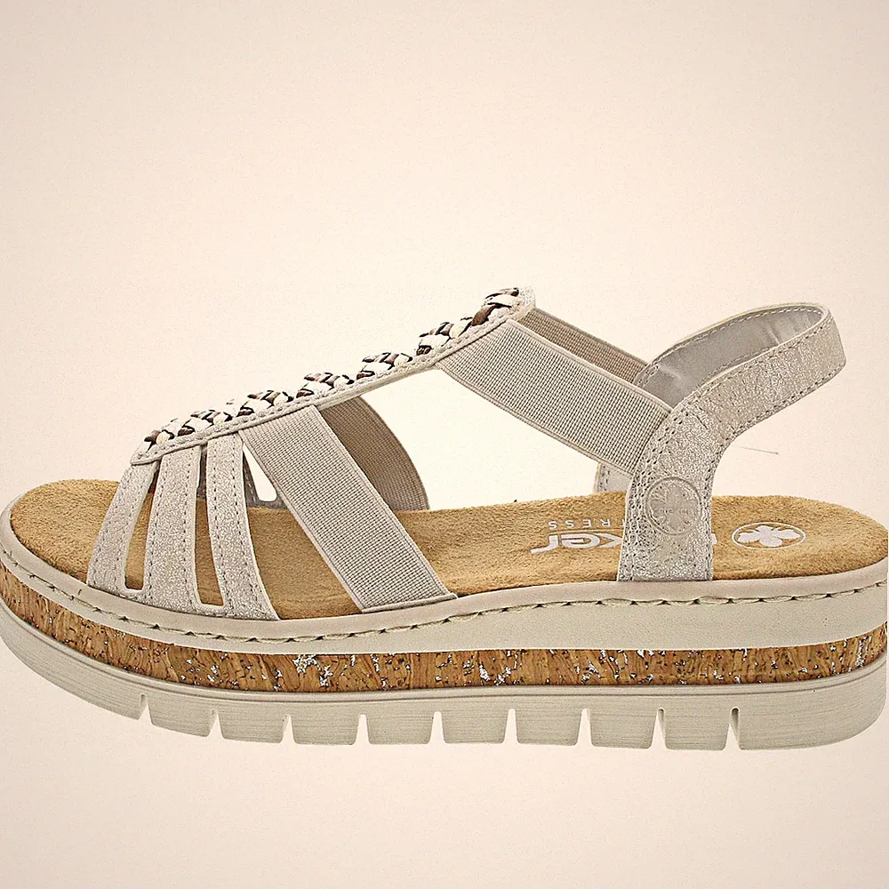 Rieker Damen Sandale in Silber
