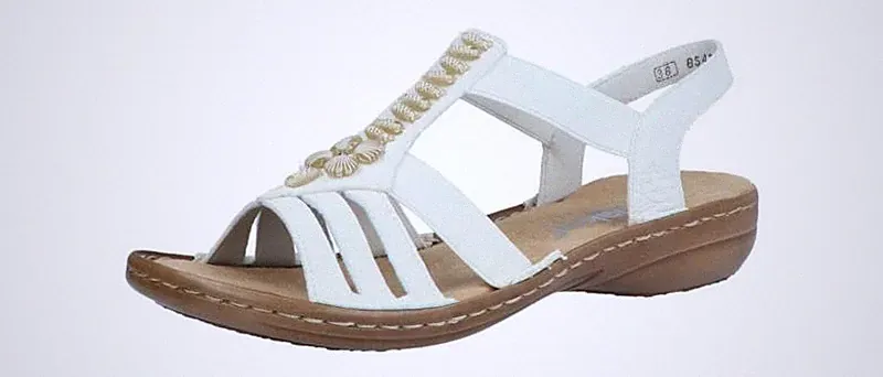 Rieker Damen Sandale offwhite (Weiß) 60806-80