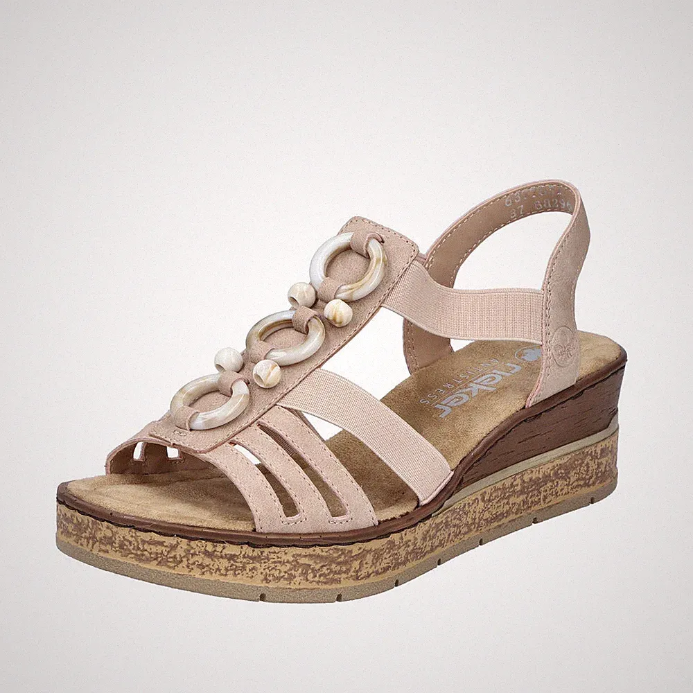 rieker schuhe damen sandalen keilabsatz