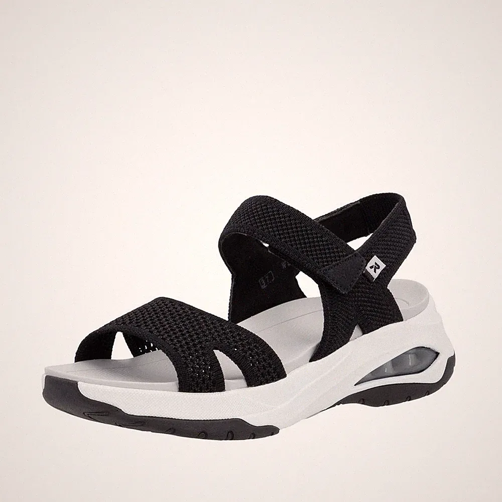 Rieker Damen Sandale Sandalen Sandalette Sandaletten Schuhe schwarz W3152