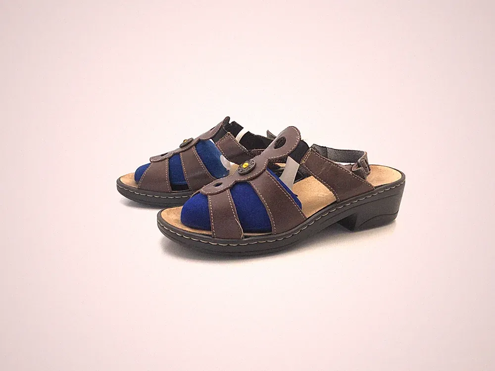 Rieker Damen Sandale Sandalette Pantolette Braun Gr. 39 (UK 6)