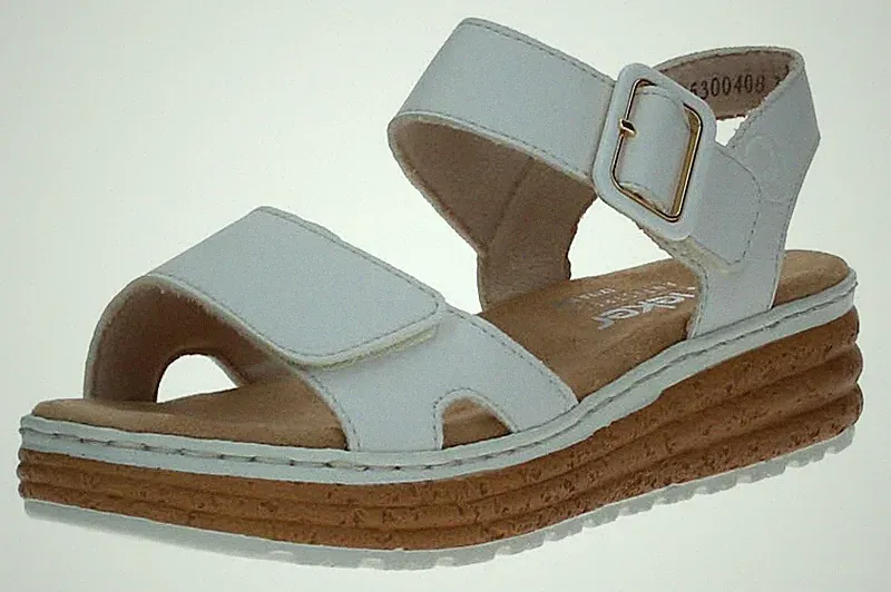 Rieker Damen Sandalen 62760-60 porzellan Elfenbein