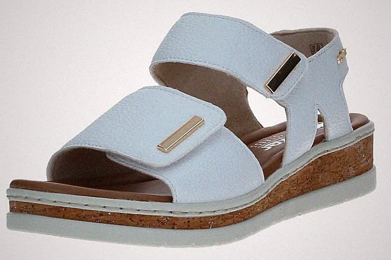Rieker Damen Sandalen V4181-80 weiss Weiß