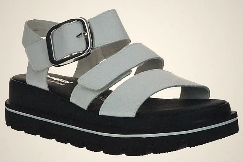 Rieker Damen Sandalen W1650-80 weiss Weiß