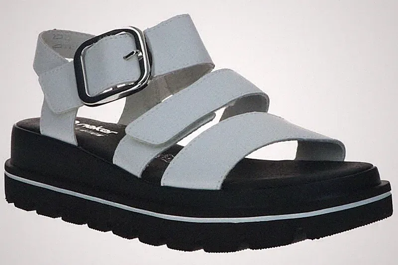 Rieker Damen Sandalen W1650-80 weiss Weiß