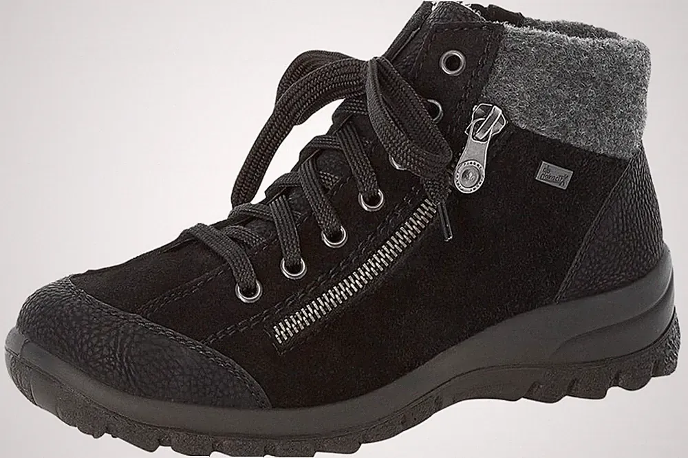 Rieker Damen Schnürschuhe Tex-Membran Schwarz Schuhe gefüttert L7132-01