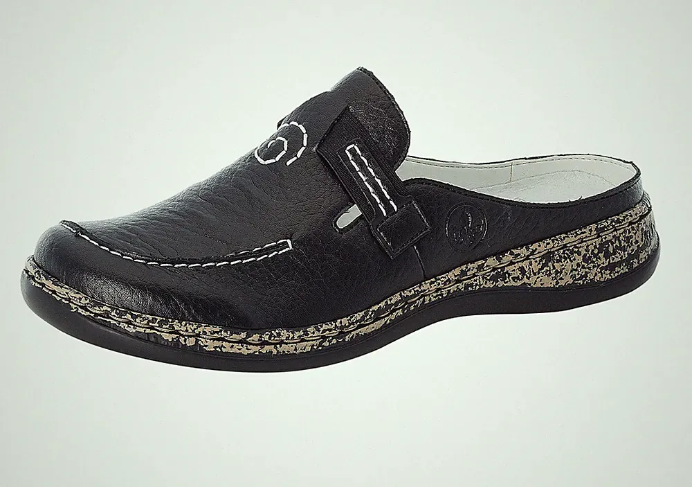 Rieker Damen Schuhe Pantoletten Clogs 46393
