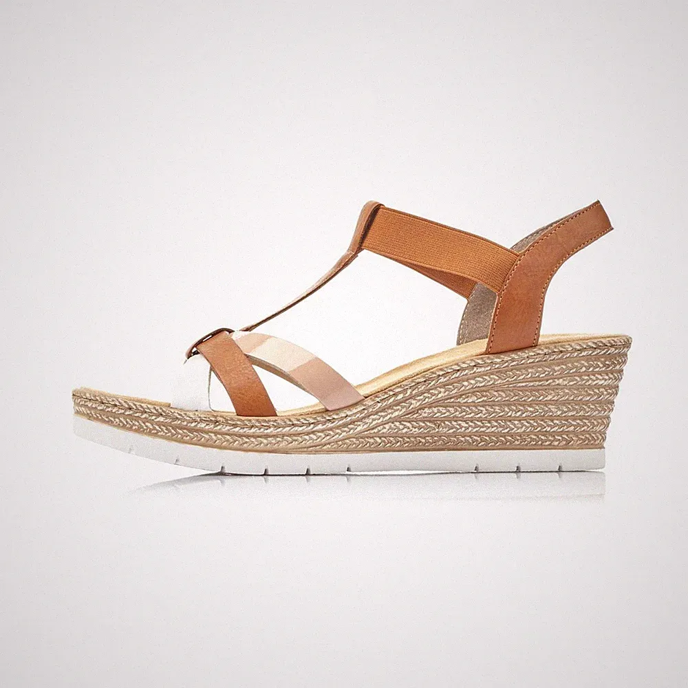 Rieker Damenschuhe Sandalette Braun