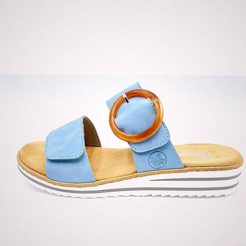 Rieker fsk damen sandalen Damen Pantolette in Blau