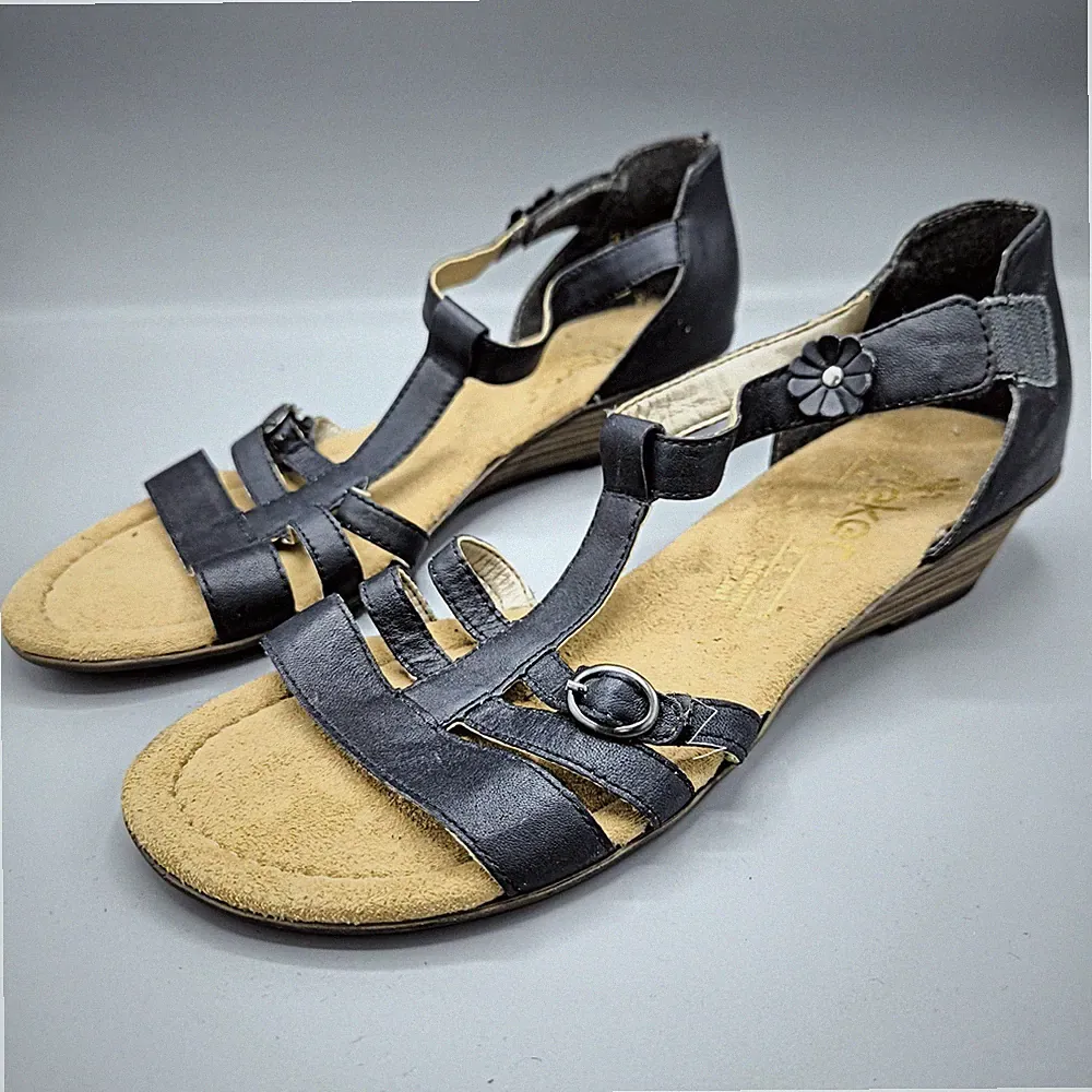 Rieker Gr 41 Damen Sandalen Sandaletten Riemchen Gladiator Sehr Gut 201