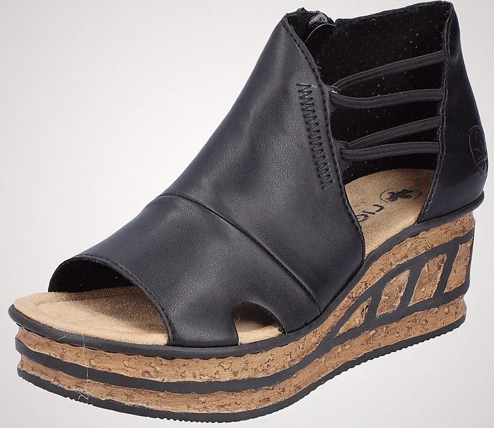 RIEKER Keilsandalette Sommerschuh, Sandale, Keilabsatz , Gr. 38