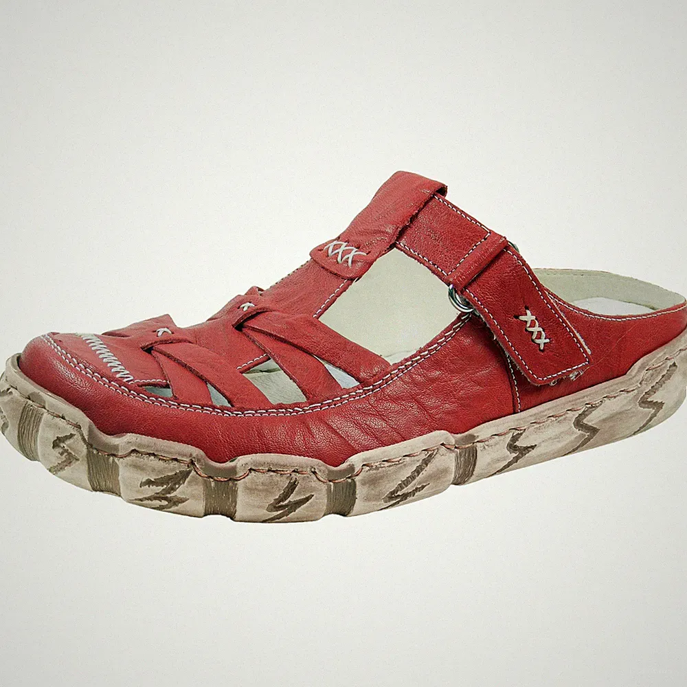 Rieker L0396-33 Schuhe Damen Pantoletten Clogs rot