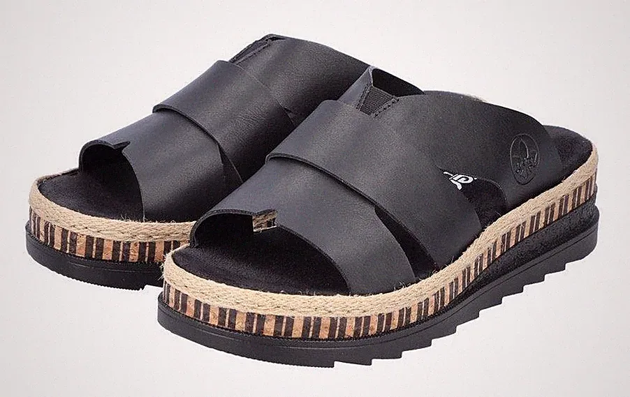 RIEKER Pantolette Keilabsatz, Sommerschuh, Gr. 41