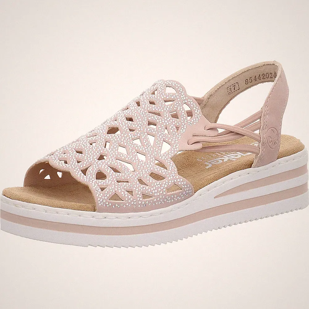 RIEKER Sandale Sandalette V0241-31 rosa NEU