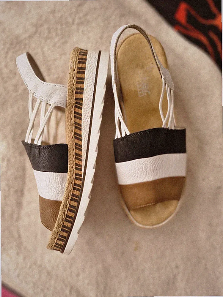 rieker sandalen damen keilabsatz weiß