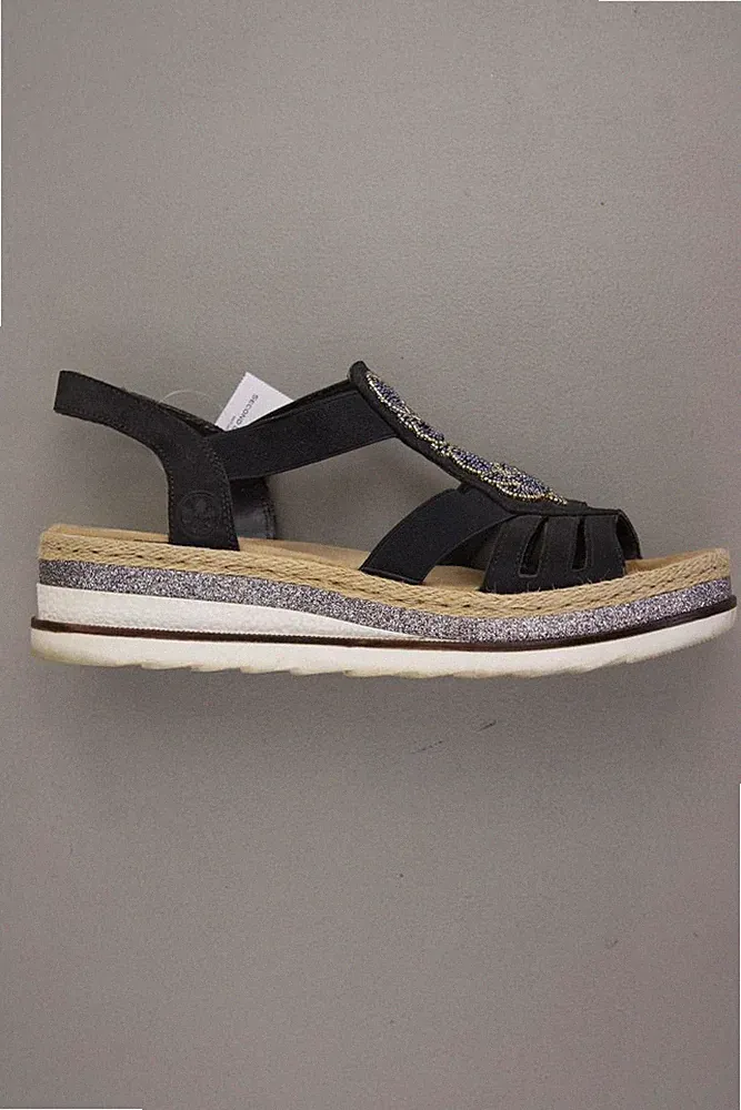 sandaletten damen mit keilabsatz rieker