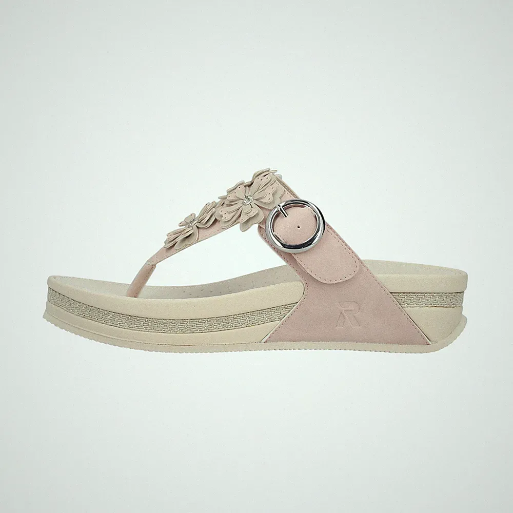 Rieker V146631 V14 Damenschuhe Pantolette Rosa Freizeit