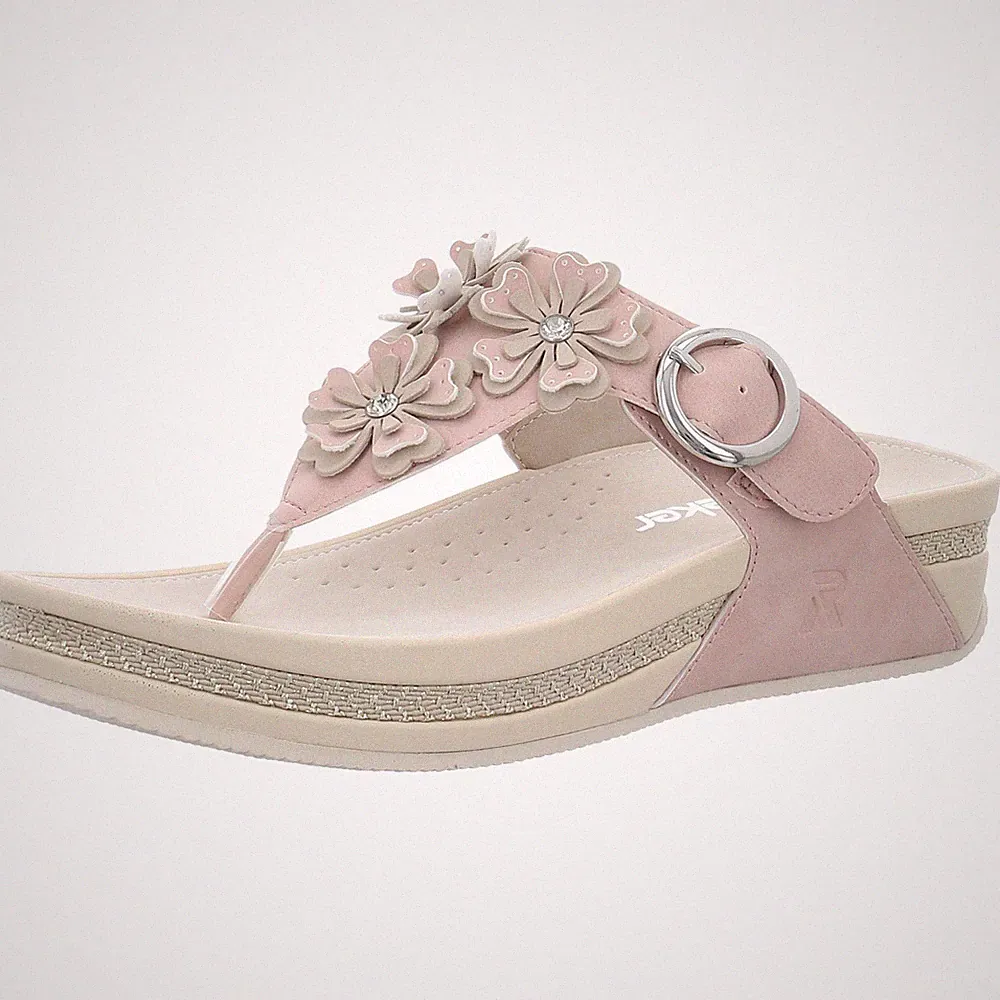 RIEKER Zehentrenner Pantolette V1466-31 rosa NEU