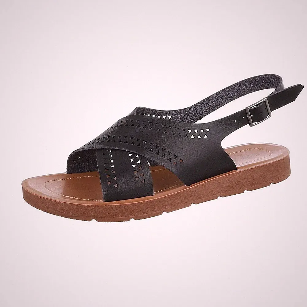 Riemchensandalen Damenschuhe 2560 Ital-design In Schwarz