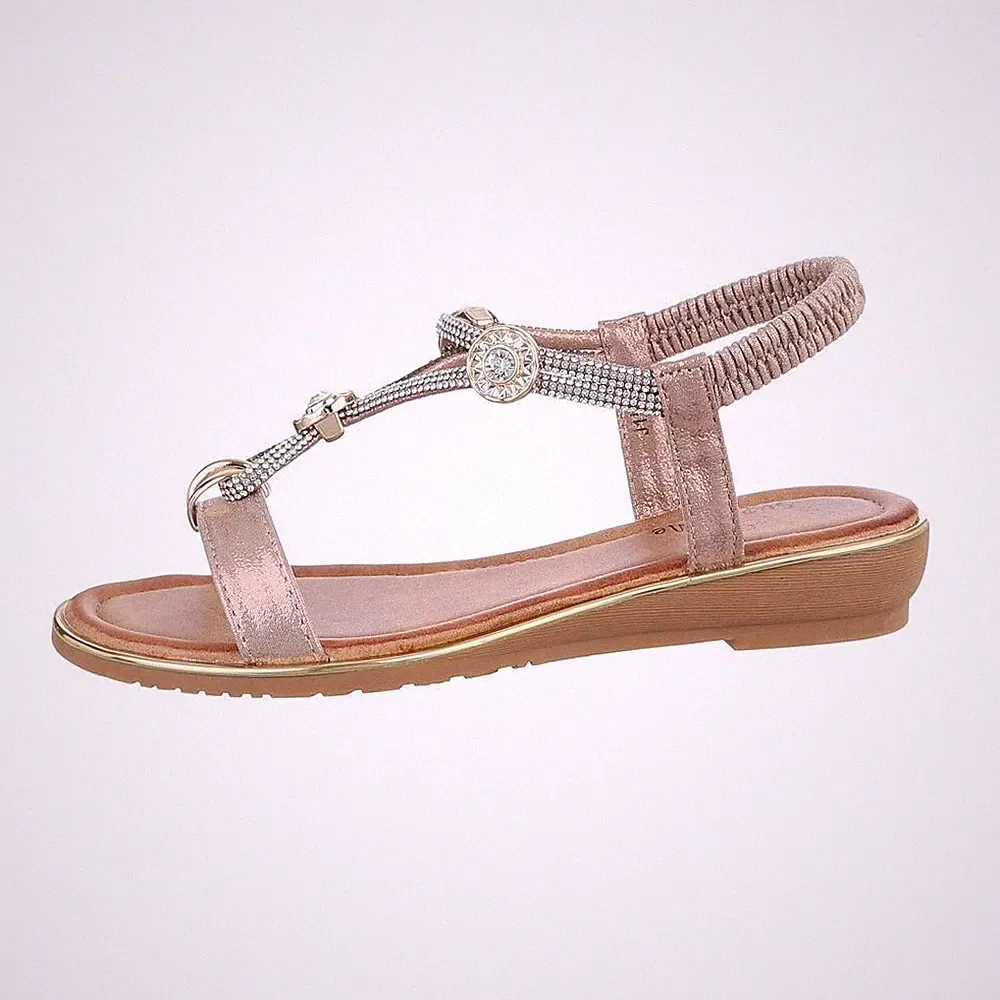 Riemchensandalen Damenschuhe 3935 Ital-design In Champagner