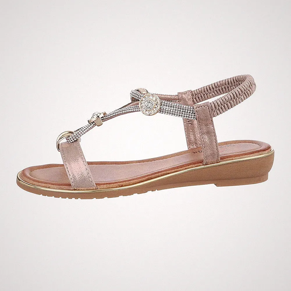 Riemchensandalen Damenschuhe 3935 Ital-design In Champagner