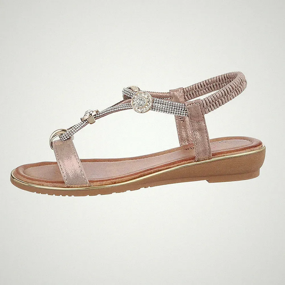 Riemchensandalen Damenschuhe 3935 Ital-design In Champagner