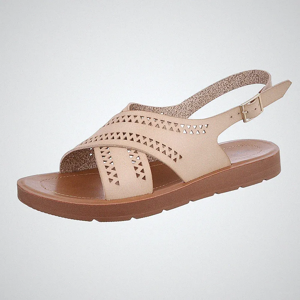 Riemchensandalen Damenschuhe 6431 Ital-design In Beige