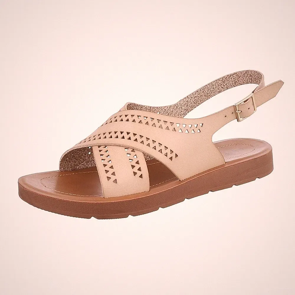 Riemchensandalen Damenschuhe 6431 Ital-design In Beige
