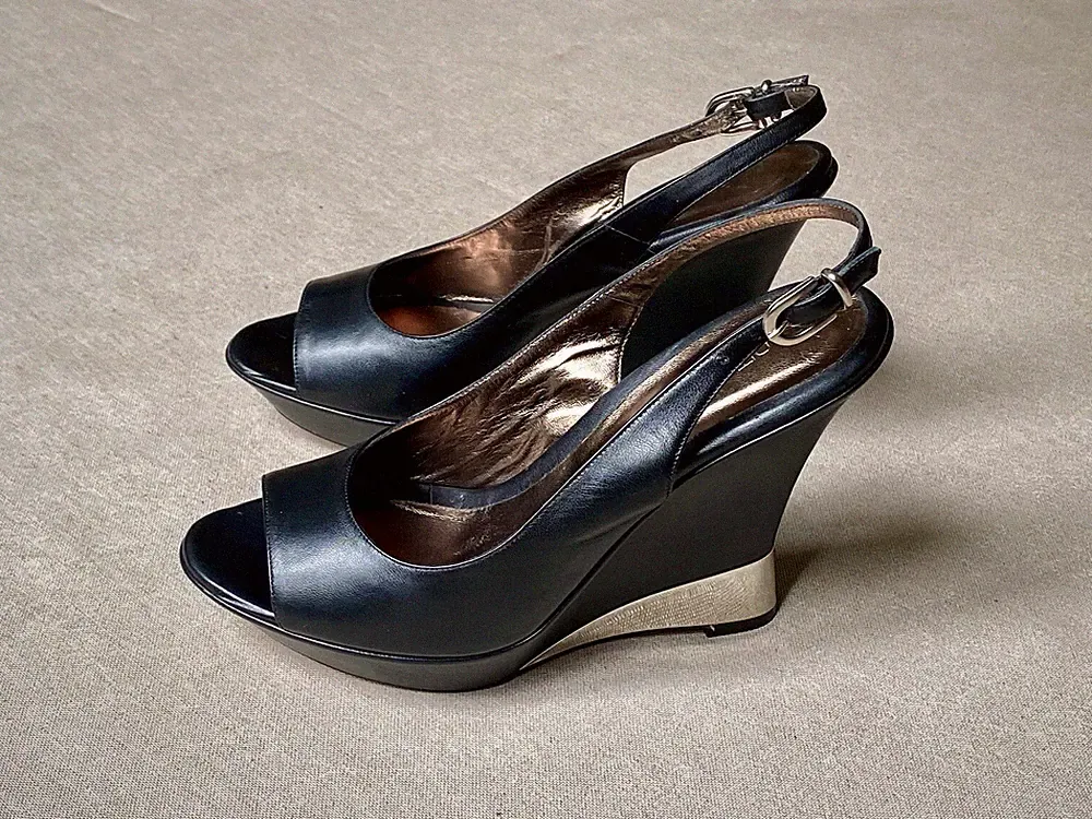 Rita Eliseo Sandale Nappa schwarz Plateau 3 cm Absatz 12 cm Gr.39