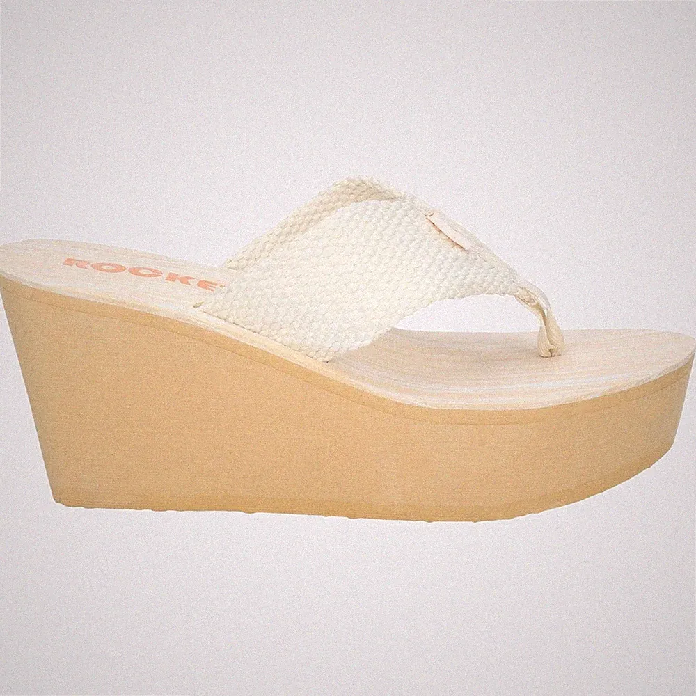 Rocket Dog Diver Damen-Sandalen Gurtband elegante Freizeitmode Slipper cremefarben