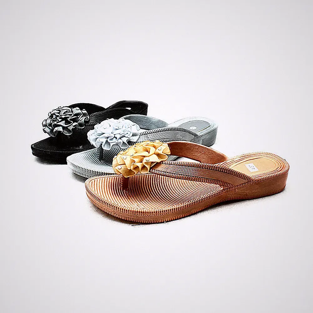 ROCKTHOSECURVES DAMEN NIEDRIGE KEILABSATZ SANDALEN GUMMI FLIP FLOPS STRAND SOMMER FLACHE