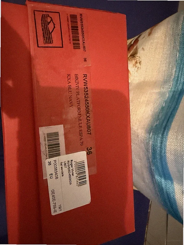 Roger Vivier Damen Sandalen Plateau Keilabsatz blau/weiß 36 OVP469 Euro