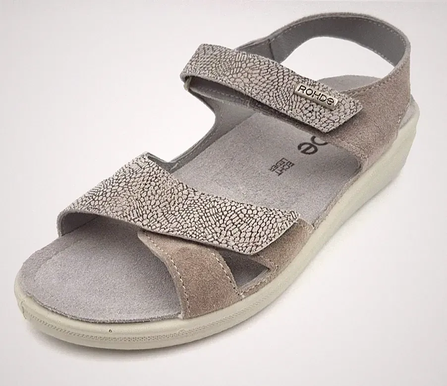 Rohde 5739 Grau Gr. 37 Damen Leder Sandaletten Slingback UVP: 64,95€ (5989)