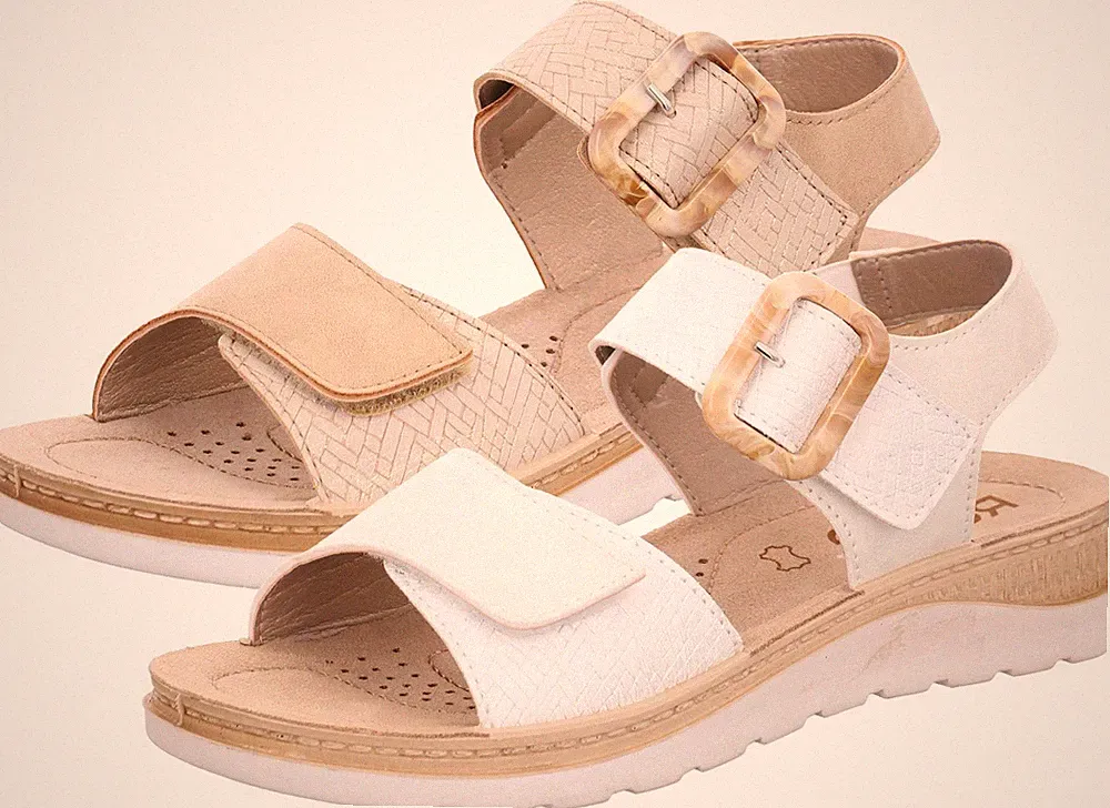 Rohde Damen Sandale Bequemschuh mit Lederfußbett Baviera 1311