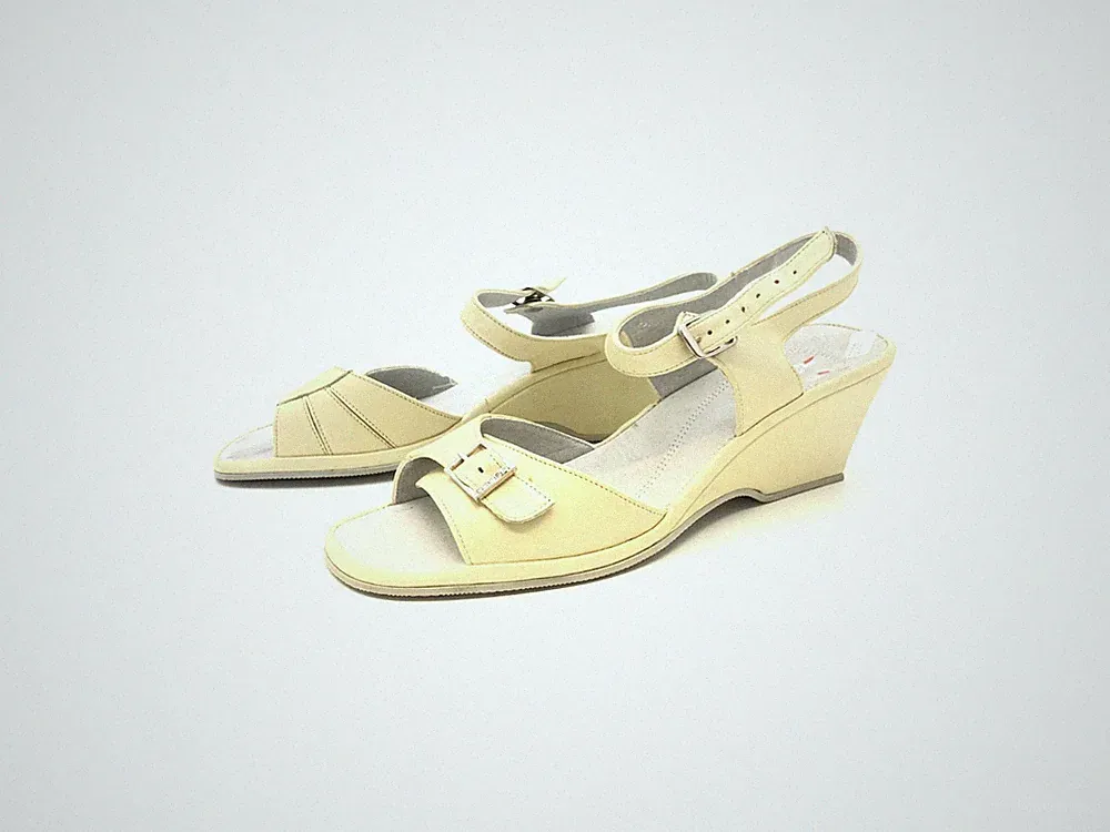Rohde Damen Sandale Sandalette Pantolette Beige Gr. 41,5 (UK 7,5)