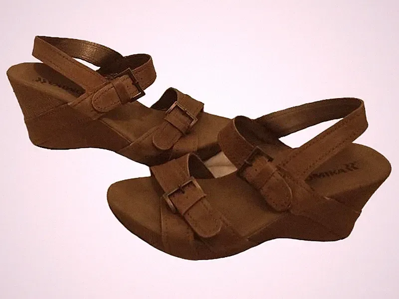 Romika Damen Sandaletten Keilabsatz Braun Gr. 39 Casual