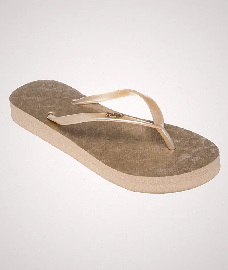 ROXY DAMEN-FLIP-FLOPS. NEU VIVA HÖHER METALLIC GOLD RIEMCHEN PLATEAUSANDALEN S26