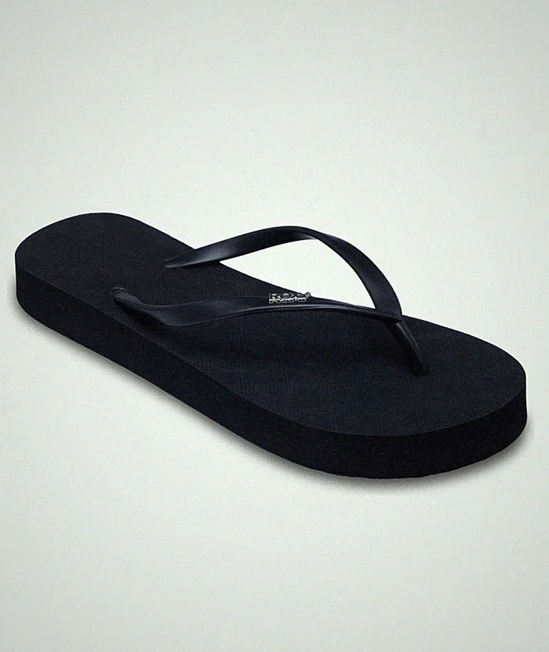ROXY DAMEN-FLIP-FLOPS. NEU VIVA HÖHER SCHWARZ STRAND STRINGSANDALEN PLATEAUSANDALEN S26