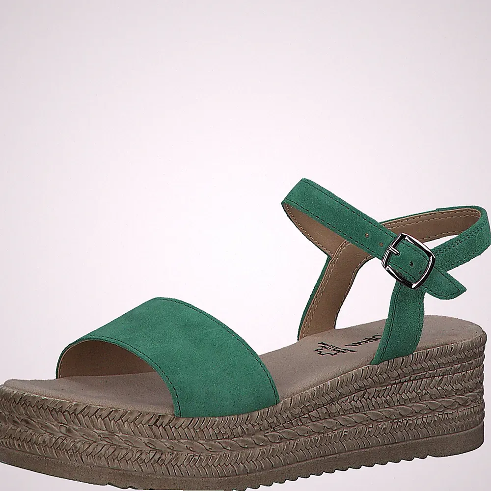 s.Oliver Damenschuhe,Plateausandalette,Leder,Grün,Gr. 37-41