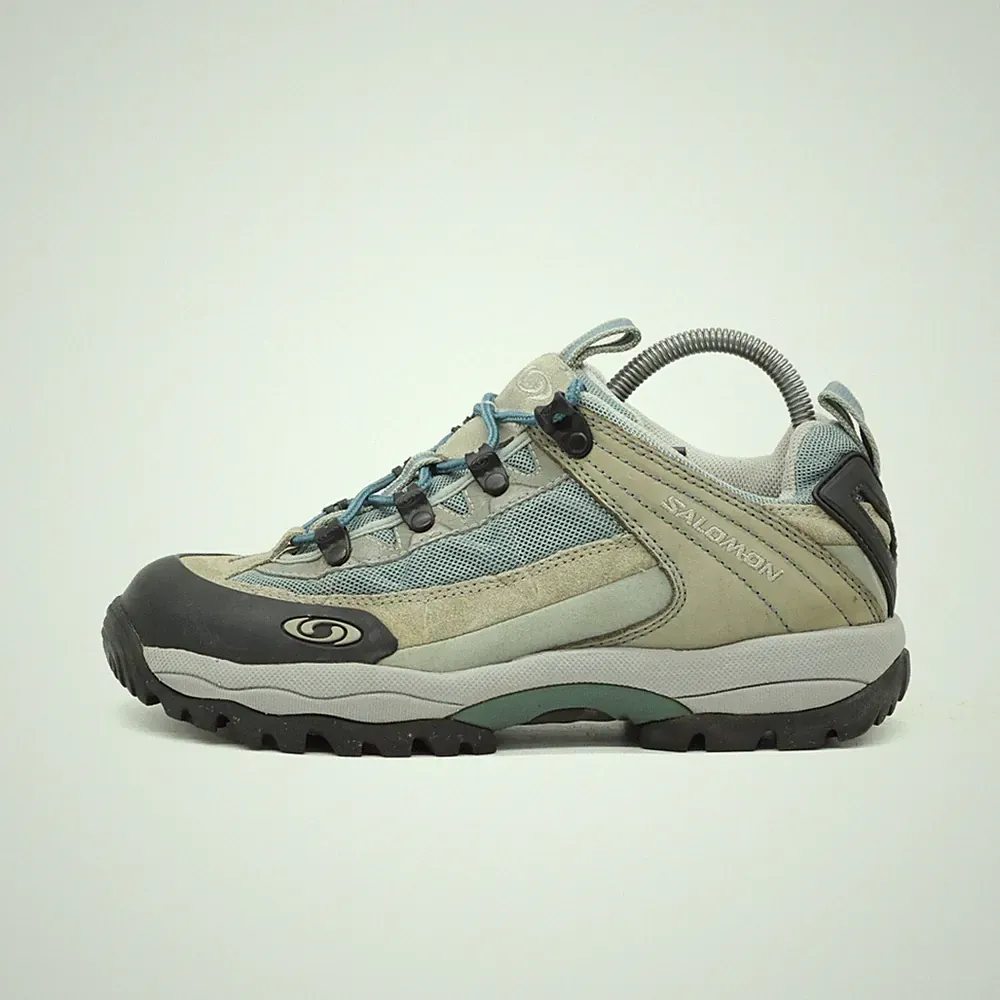 Salomon Damen Scrambler Wanderschuhe Beige Blau Mesh Synthetik Outdoor EU 37 1/3