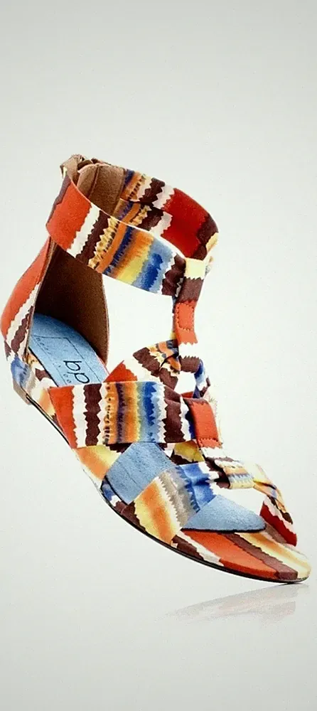 Sandale bunt 43 bonprix Damen Sandale buntes Streifenmuster P207.A