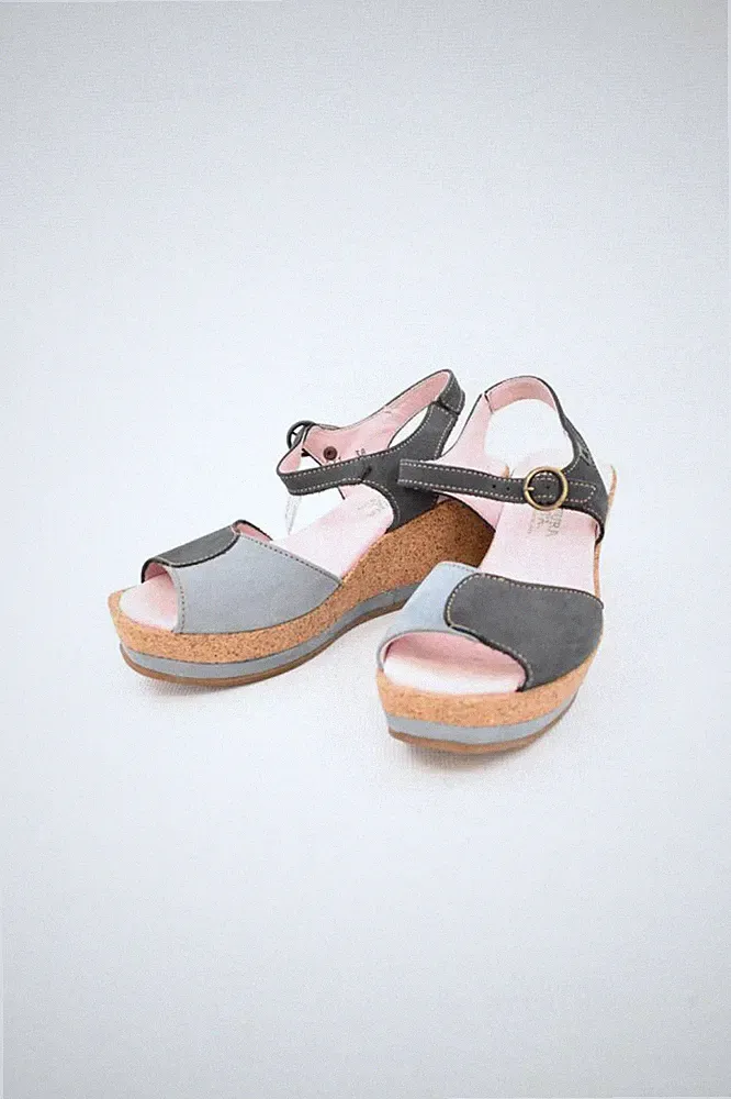 Sandalen Damen El Naturista N 38 Absatz Keil Im Kork Blau