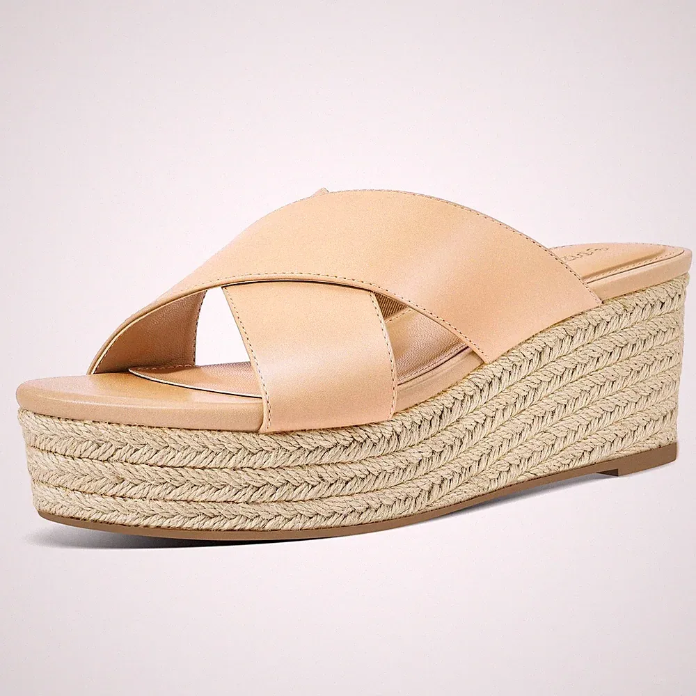 Sandalen Damen Espadrilles Plateau Keilabsatz Frauen Sandaletten Keilsandalen...