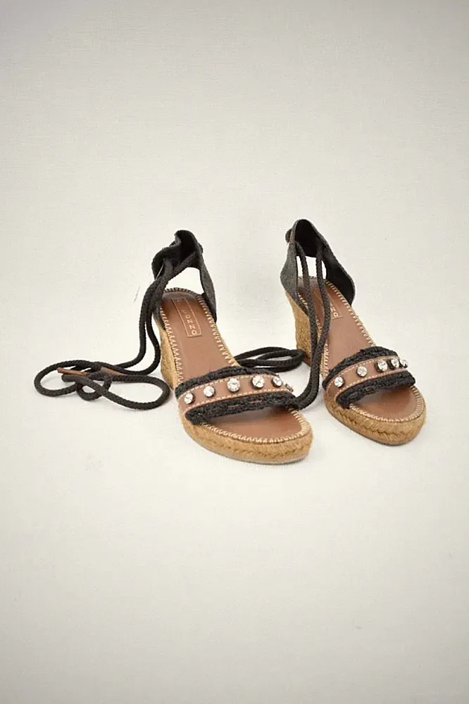 Sandalen Damen Mit Keilabsatz Aus Kordel Apepazza N 38