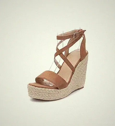 Sandalen Elegant Absatz Keilabsätze Komfortabel 11 CM Beige Seil Kunstleder 9675