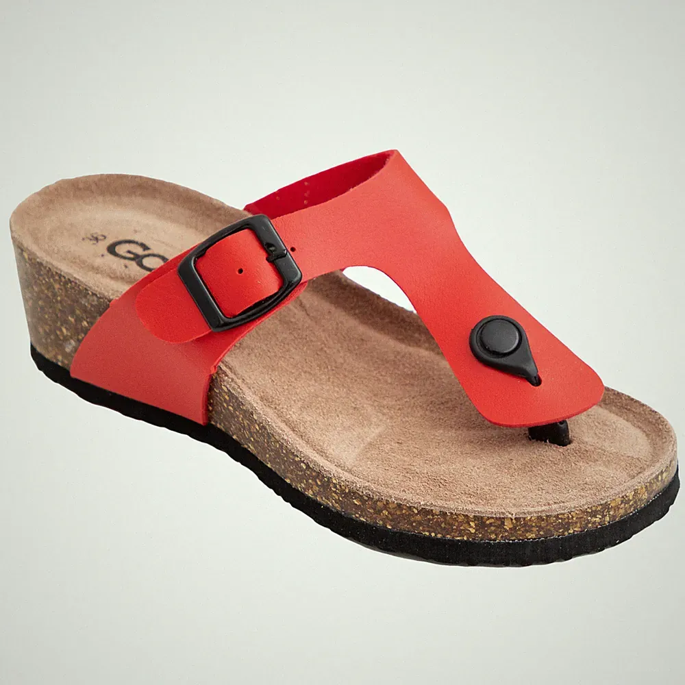 Sandalen Frau Flip-Flops Keilabsätze Komfortabel Sommer Casual Slipper Sabot Sea
