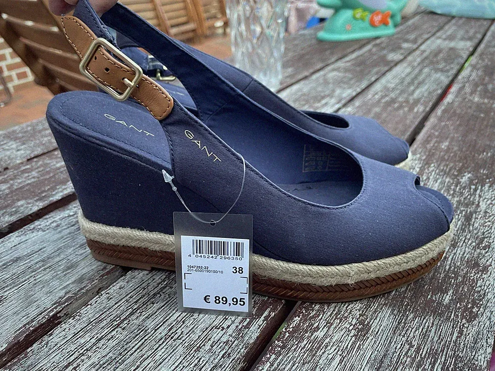 Sandalen Gant Keilabsatz Neu Blau Gr. 38