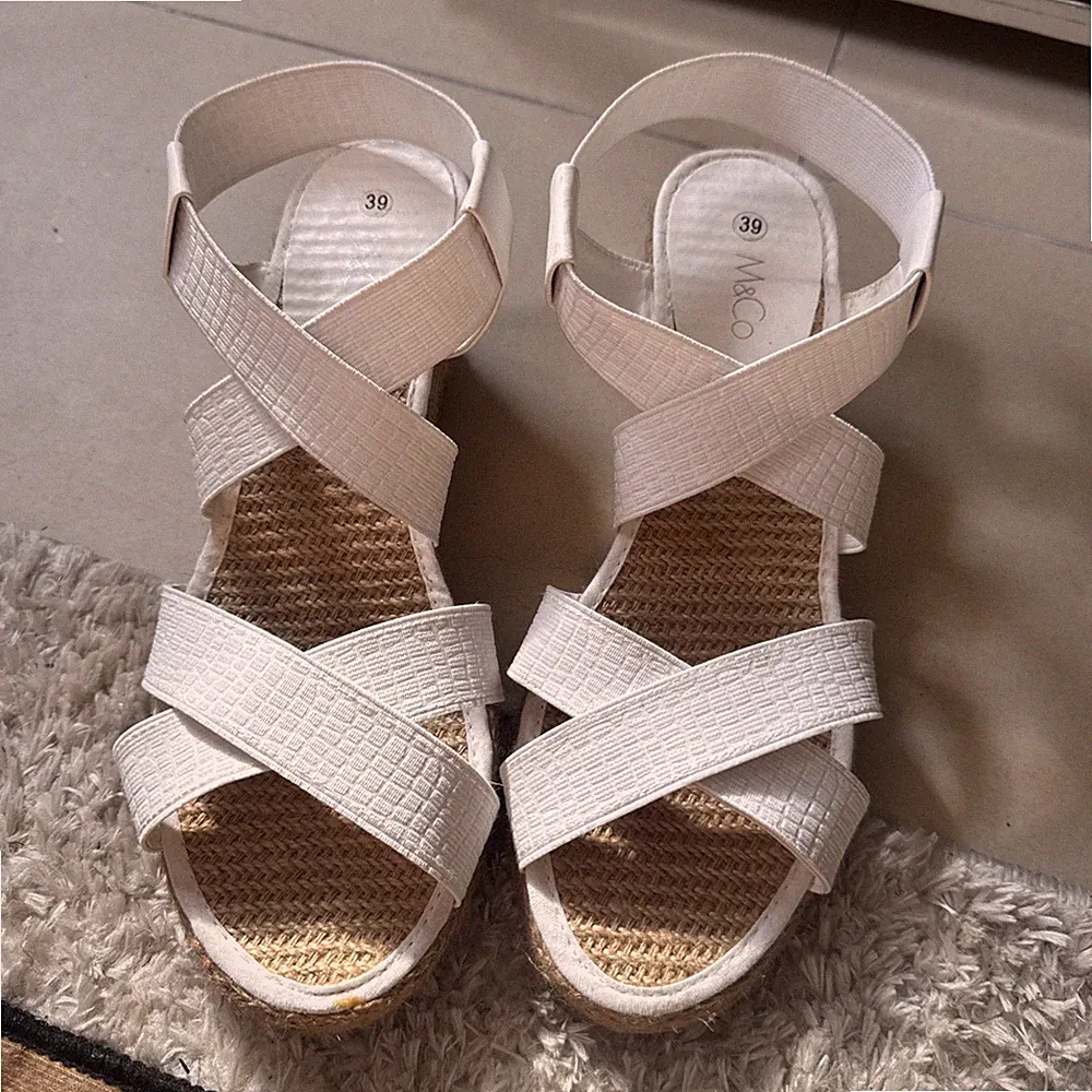 Sandalen Korkabsatz Keilabsatz